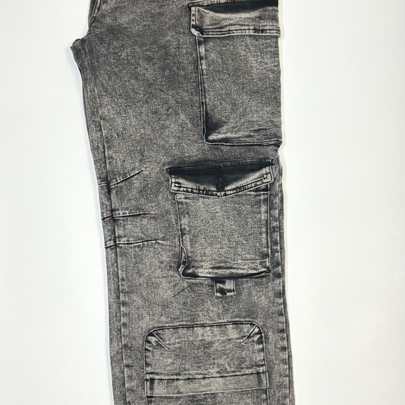 Fashion Nova Size 15 Acid Wash Grey - Picture 3 of 4